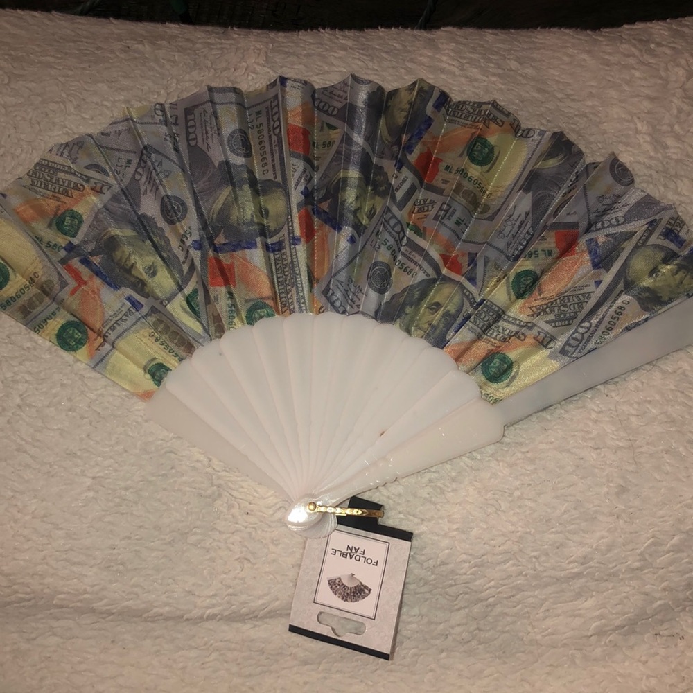Dollar sign symbol Hand Fan